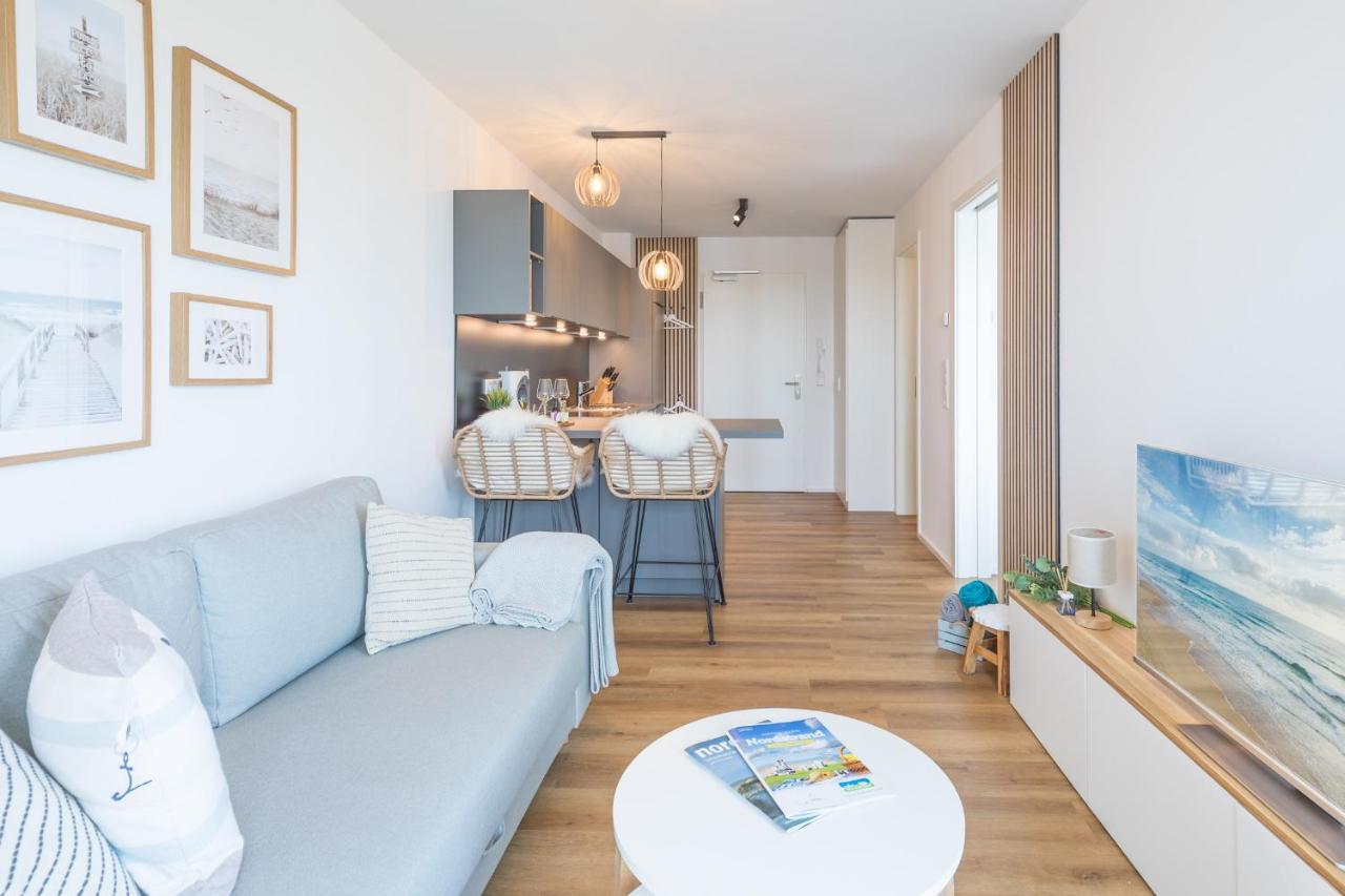 Apartment N14 Direkt Am Nordseedeich Mit Blick Auf Den See Nordstrand Esterno foto