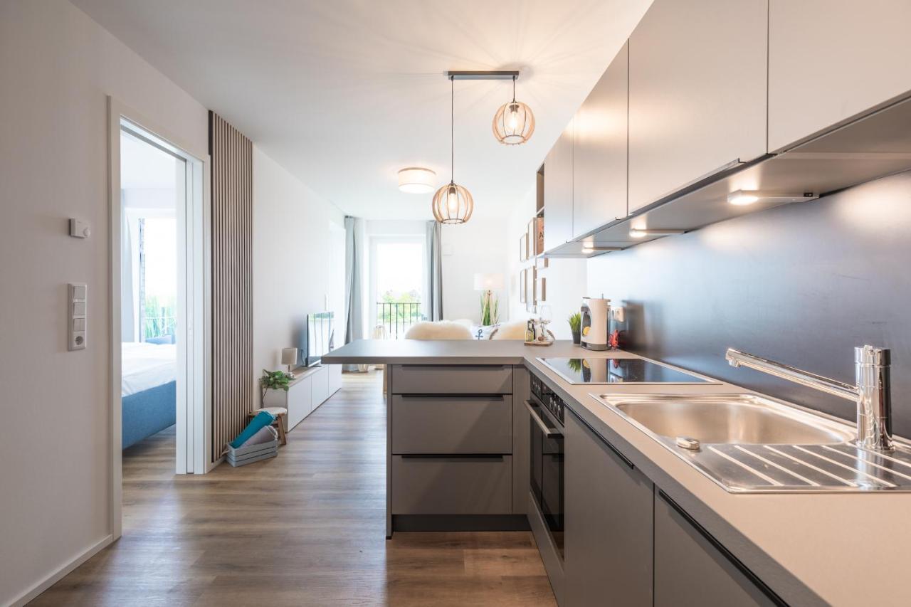 Apartment N14 Direkt Am Nordseedeich Mit Blick Auf Den See Nordstrand Esterno foto