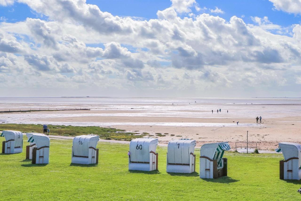 Apartment N14 Direkt Am Nordseedeich Mit Blick Auf Den See Nordstrand Esterno foto