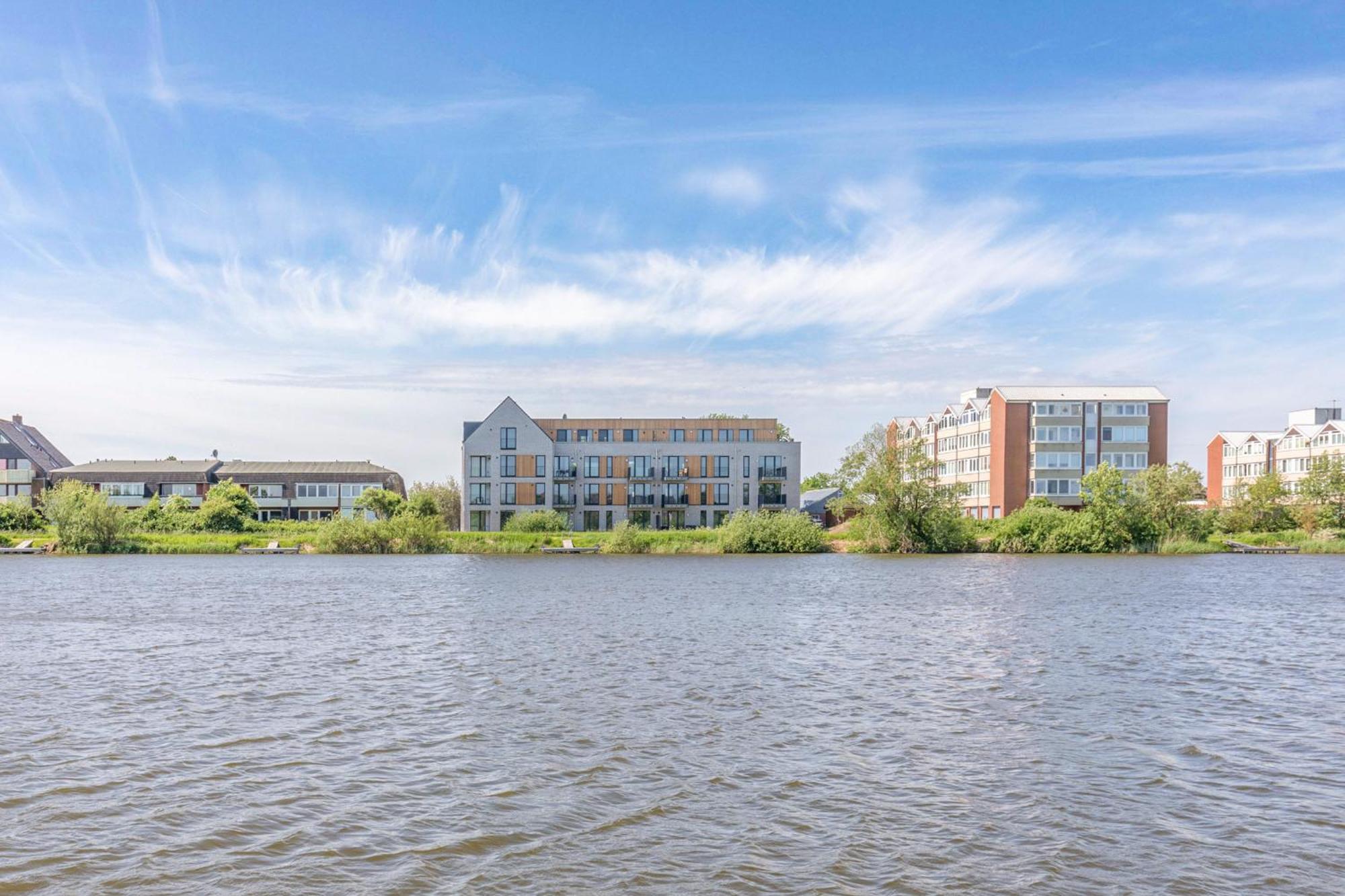 Apartment N14 Direkt Am Nordseedeich Mit Blick Auf Den See Nordstrand Esterno foto